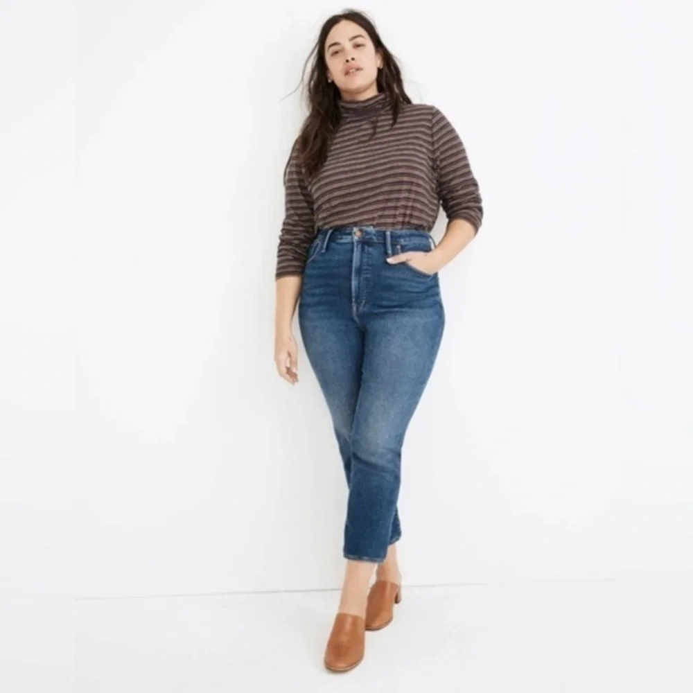 Madewell Comfort Stretch High Rise Perfect Vintage Jean in Maplewood Wash - Picture 1 of 13